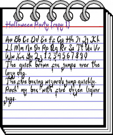 Halloween Party Regular animated font preview